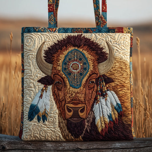 Majestic Bison Quilted Tote Bag GFTOTP10253