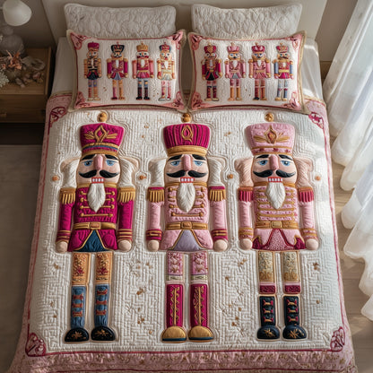 Pink Nutcracker 3-Piece Quilted Bedding Set GFTOTP10258
