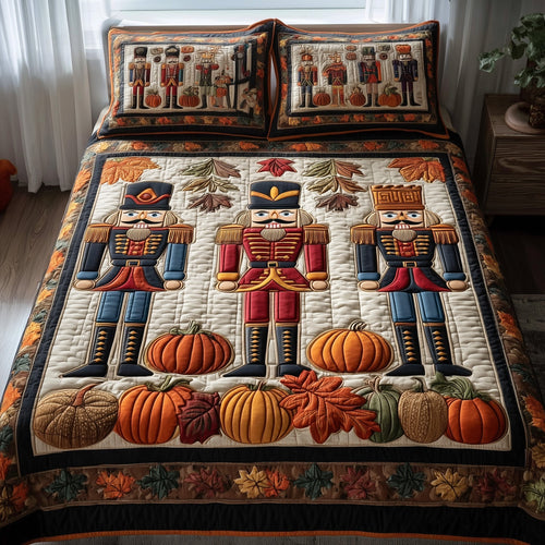 Autumn Nutcracker 3-Piece Quilted Bedding Set GFTOTP10261