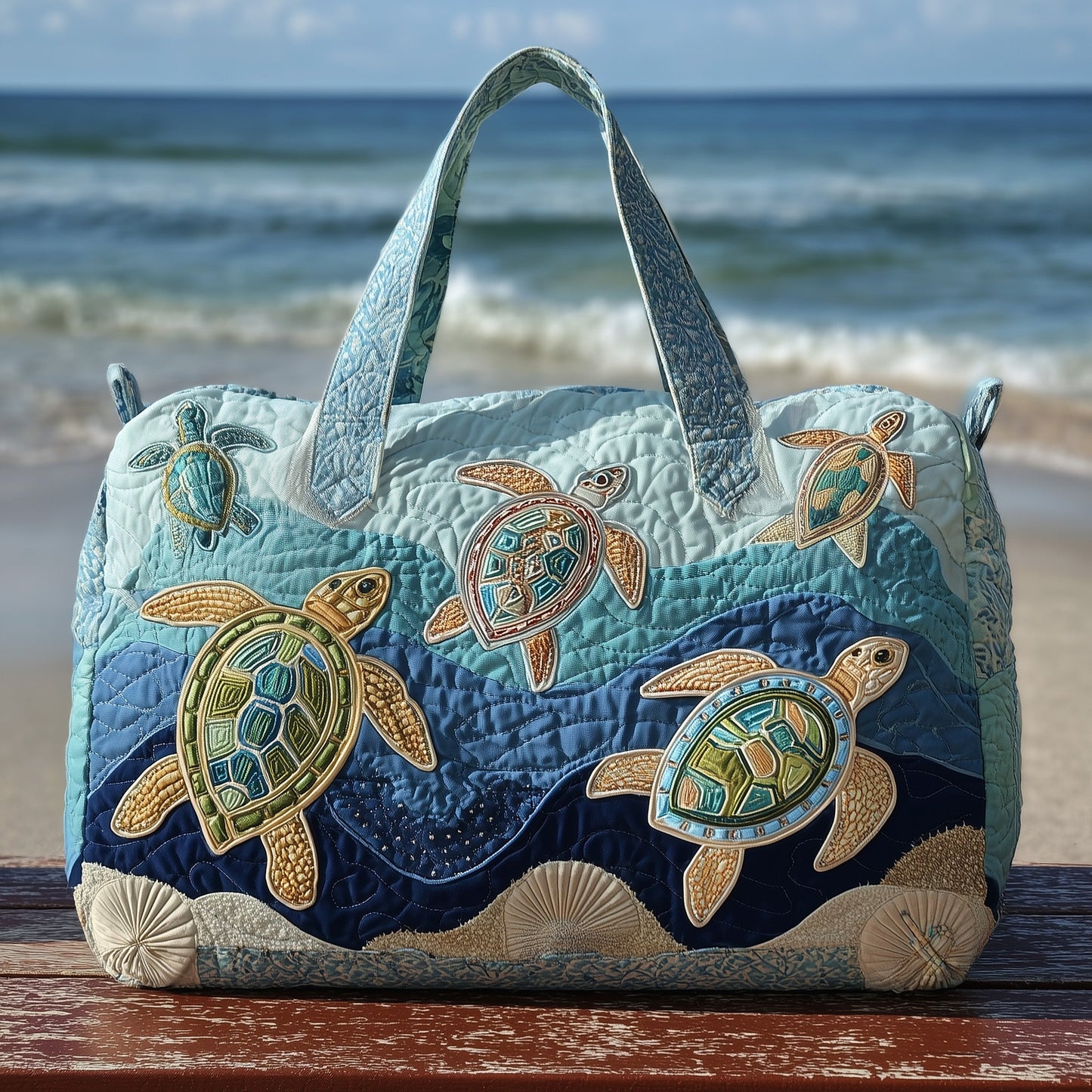 Sea Turtle Haven Quilted Duffle Bag GFTOTP10273