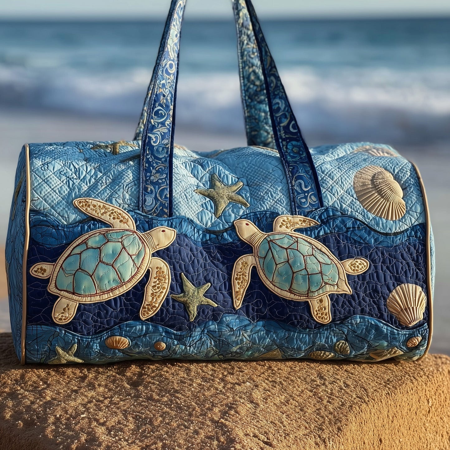 Sea Turtle Haven Quilted Duffle Bag GFTOTP10276
