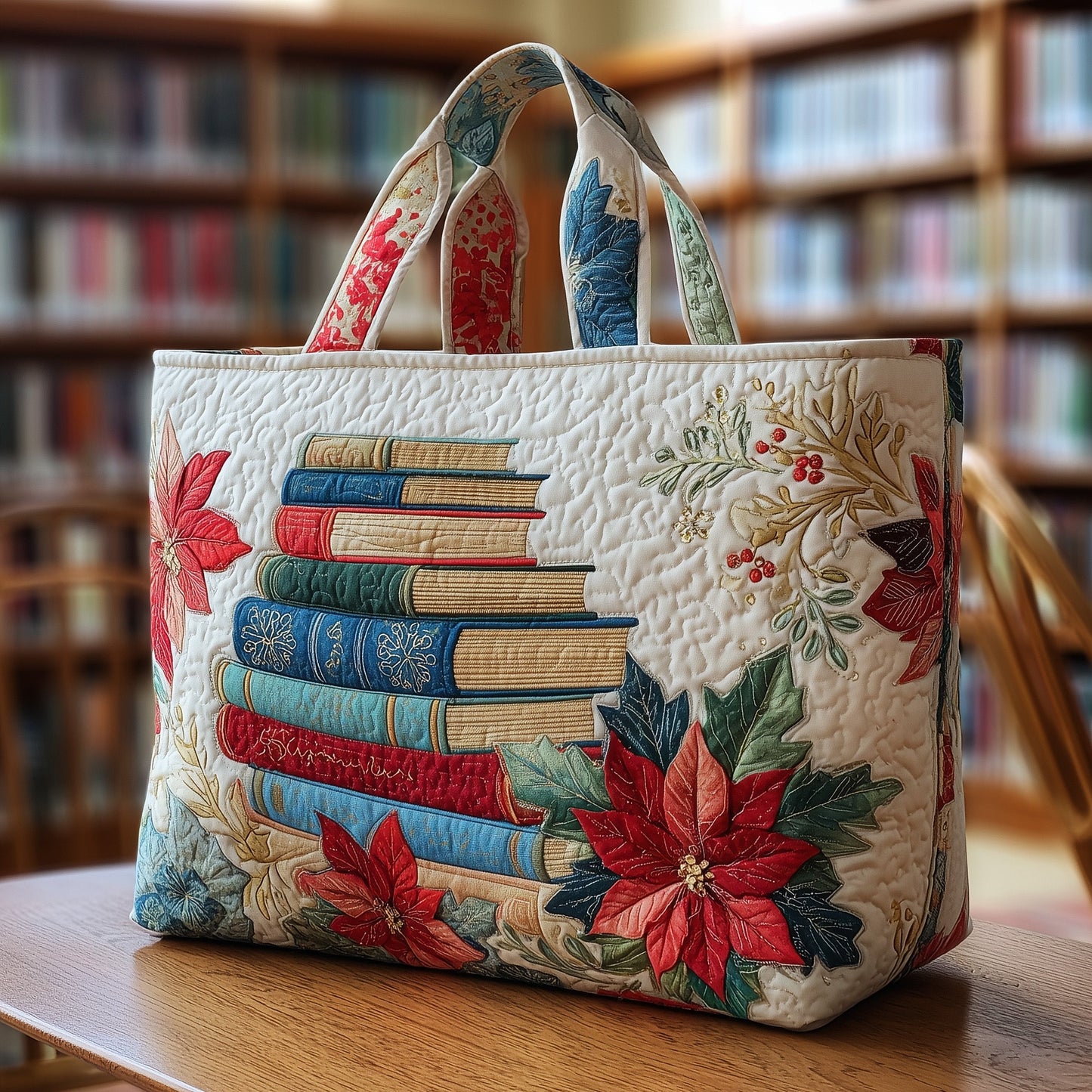 Winter Book Quilted Tote Bag GFTOTP10300