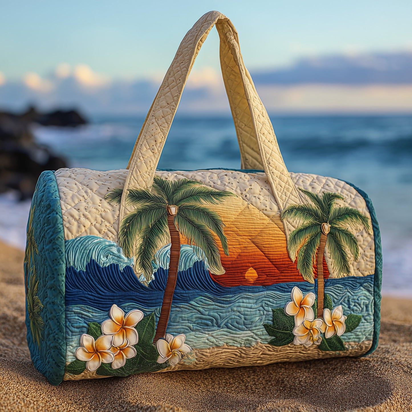 Tropical Beach Quilted Duffle Bag GFTOTP10319