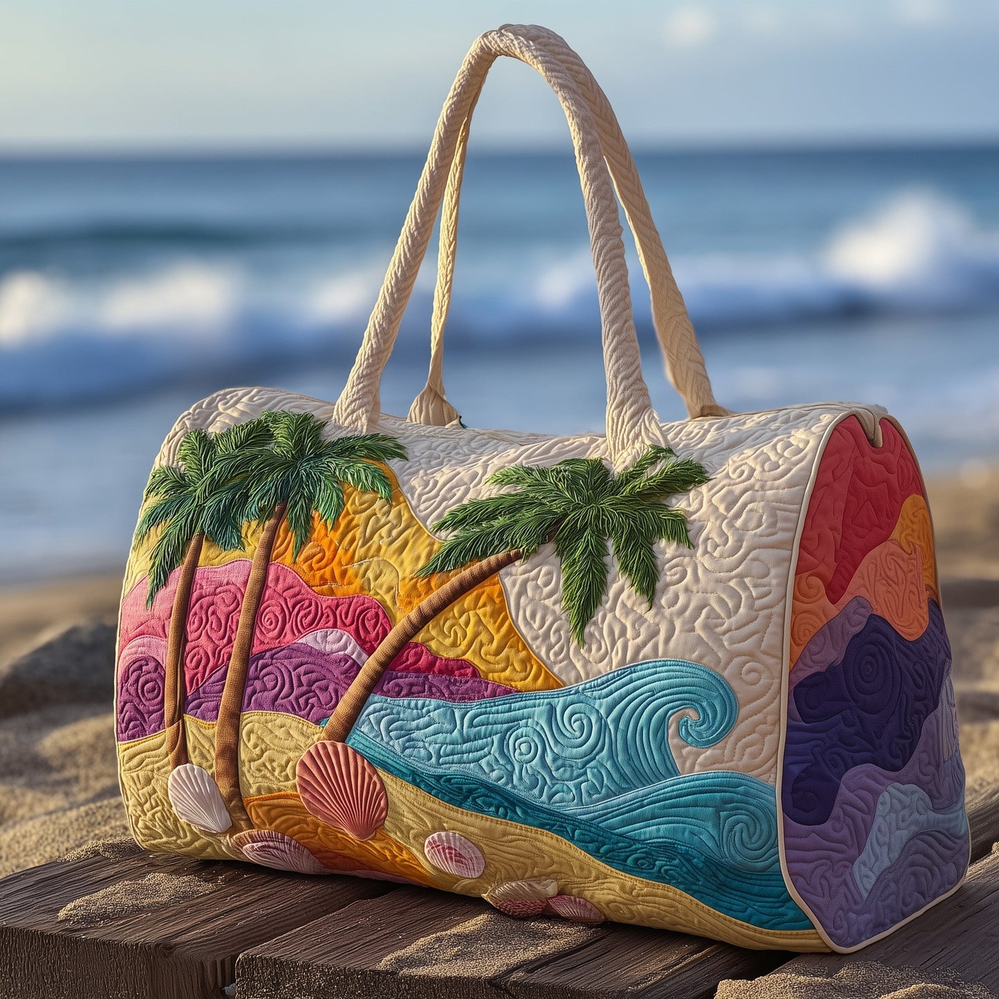Tropical Beach Quilted Duffle Bag GFTOTP10320