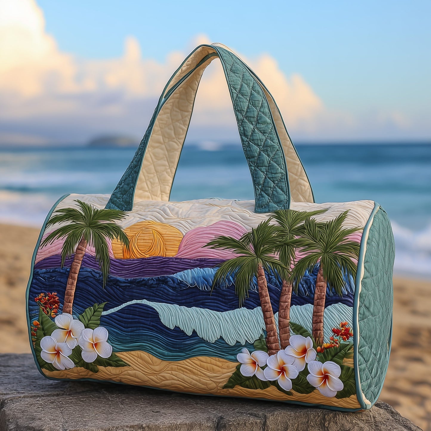 Tropical Beach Quilted Duffle Bag GFTOTP10324