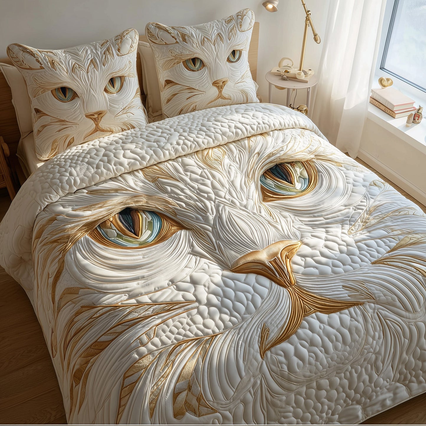 Catitude 3-Piece Quilted Bedding Set GFTOTP10326