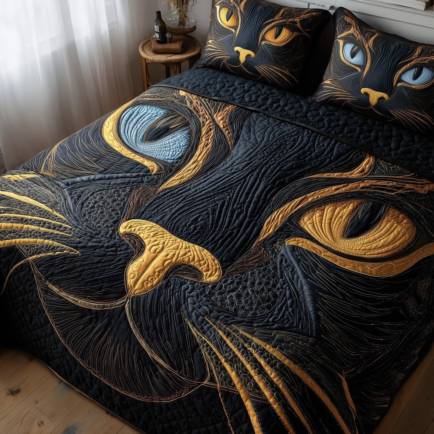 Catitude 3-Piece Quilted Bedding Set GFTOTP10328