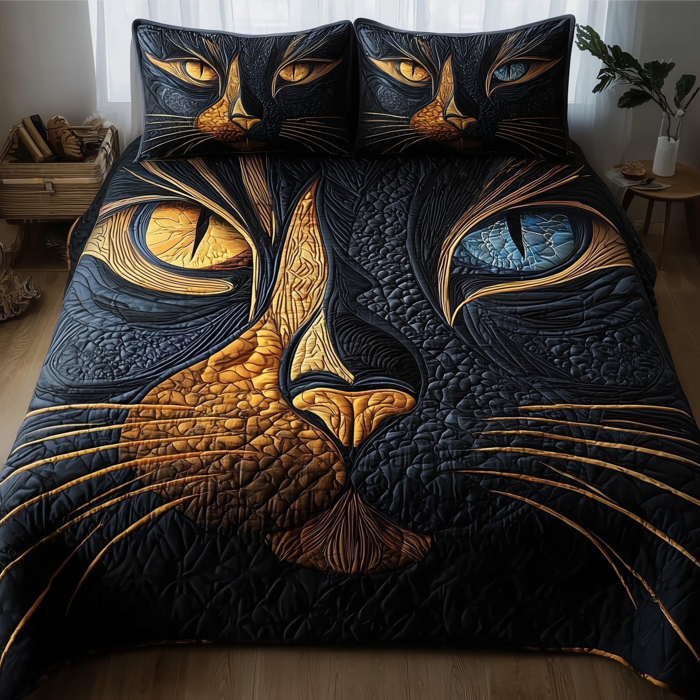 Catitude 3-Piece Quilted Bedding Set GFTOTP10329