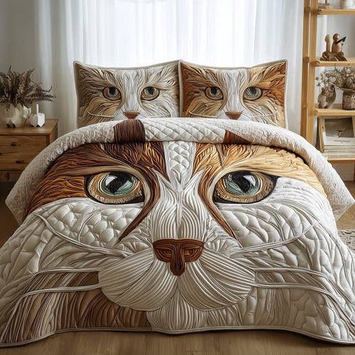 Catitude 3-Piece Quilted Bedding Set GFTOTP10333