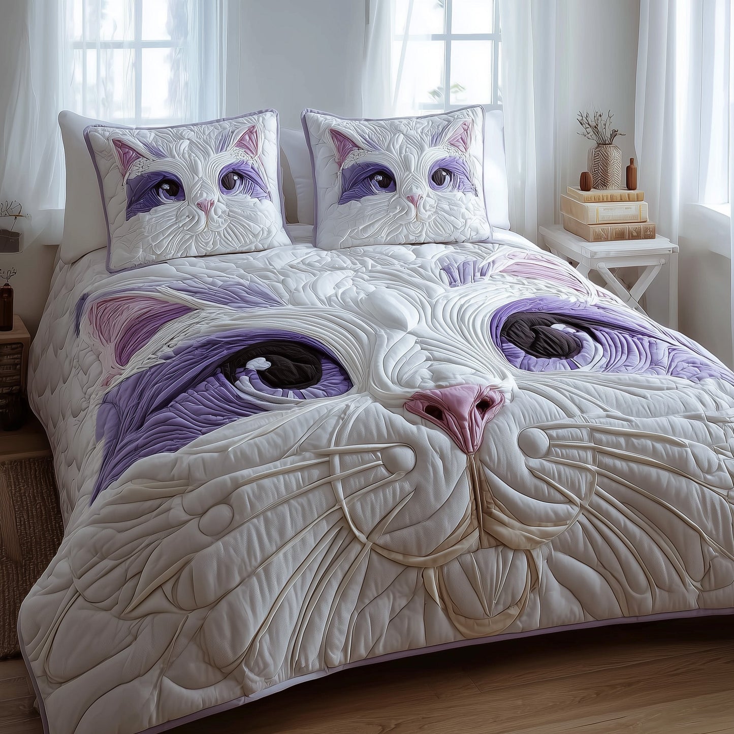 Catitude 3-Piece Quilted Bedding Set GFTOTP10335