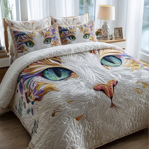 Catitude 3-Piece Quilted Bedding Set GFTOTP10338