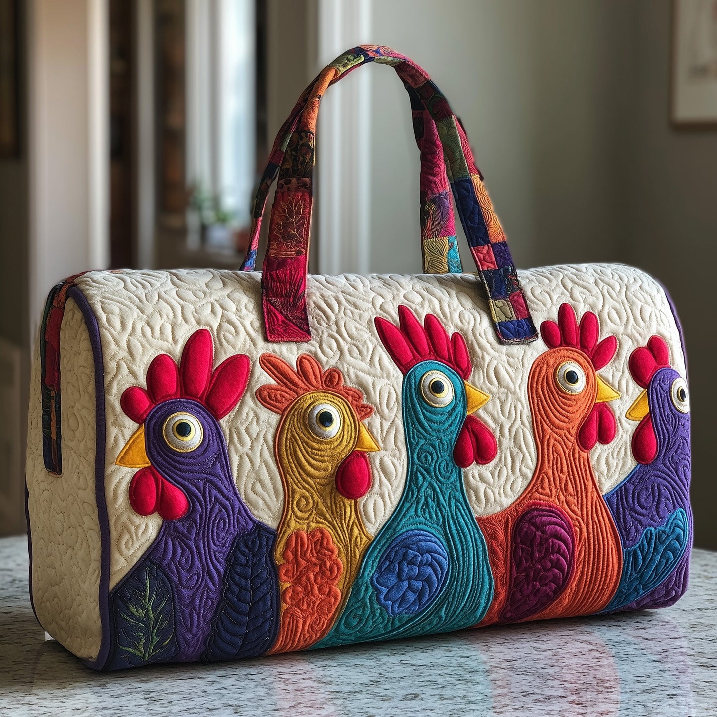 Funky Chicken Quilted Duffle Bag GFTOTP10352