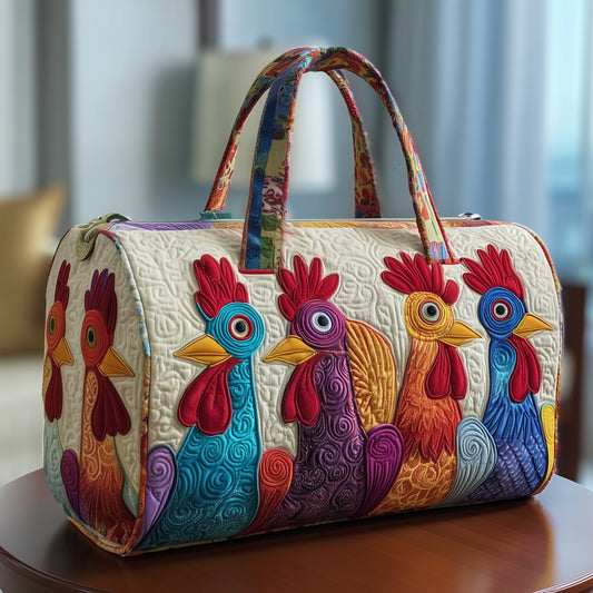 Funky Chicken Quilted Duffle Bag GFTOTP10353
