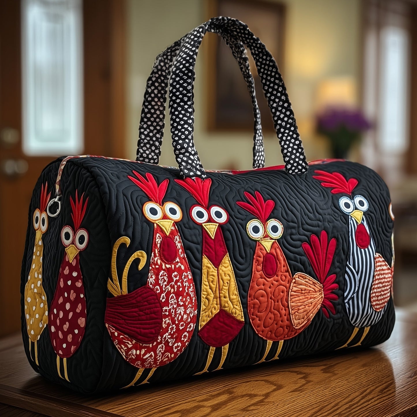 Funky Chicken Quilted Duffle Bag GFTOTP10359