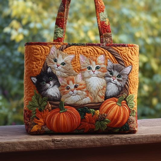 Purrfectly Autumn Quilted Tote Bag GFTOTP10361