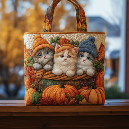 Purrfectly Autumn Quilted Tote Bag GFTOTP10363