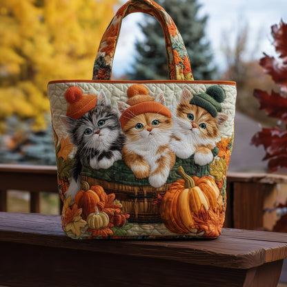 Purrfectly Autumn Quilted Tote Bag GFTOTP10364