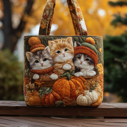 Purrfectly Autumn Quilted Tote Bag GFTOTP10365