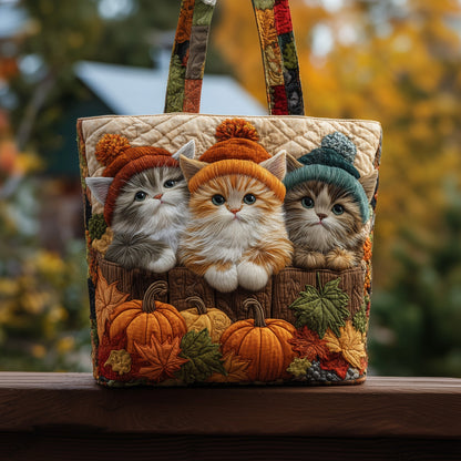 Purrfectly Autumn Quilted Tote Bag GFTOTP10366