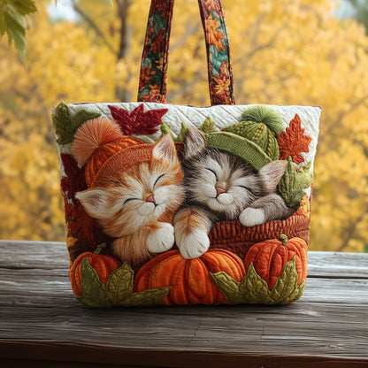 Purrfectly Autumn Quilted Tote Bag GFTOTP10368