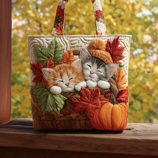 Purrfectly Autumn Quilted Tote Bag GFTOTP10369