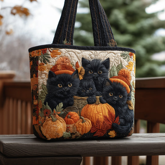 Purrfectly Autumn Quilted Tote Bag GFTOTP10370
