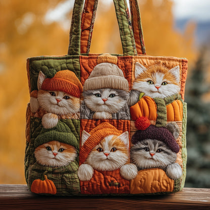 Purrfectly Autumn Quilted Tote Bag GFTOTP10373