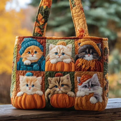 Purrfectly Autumn Quilted Tote Bag GFTOTP10374