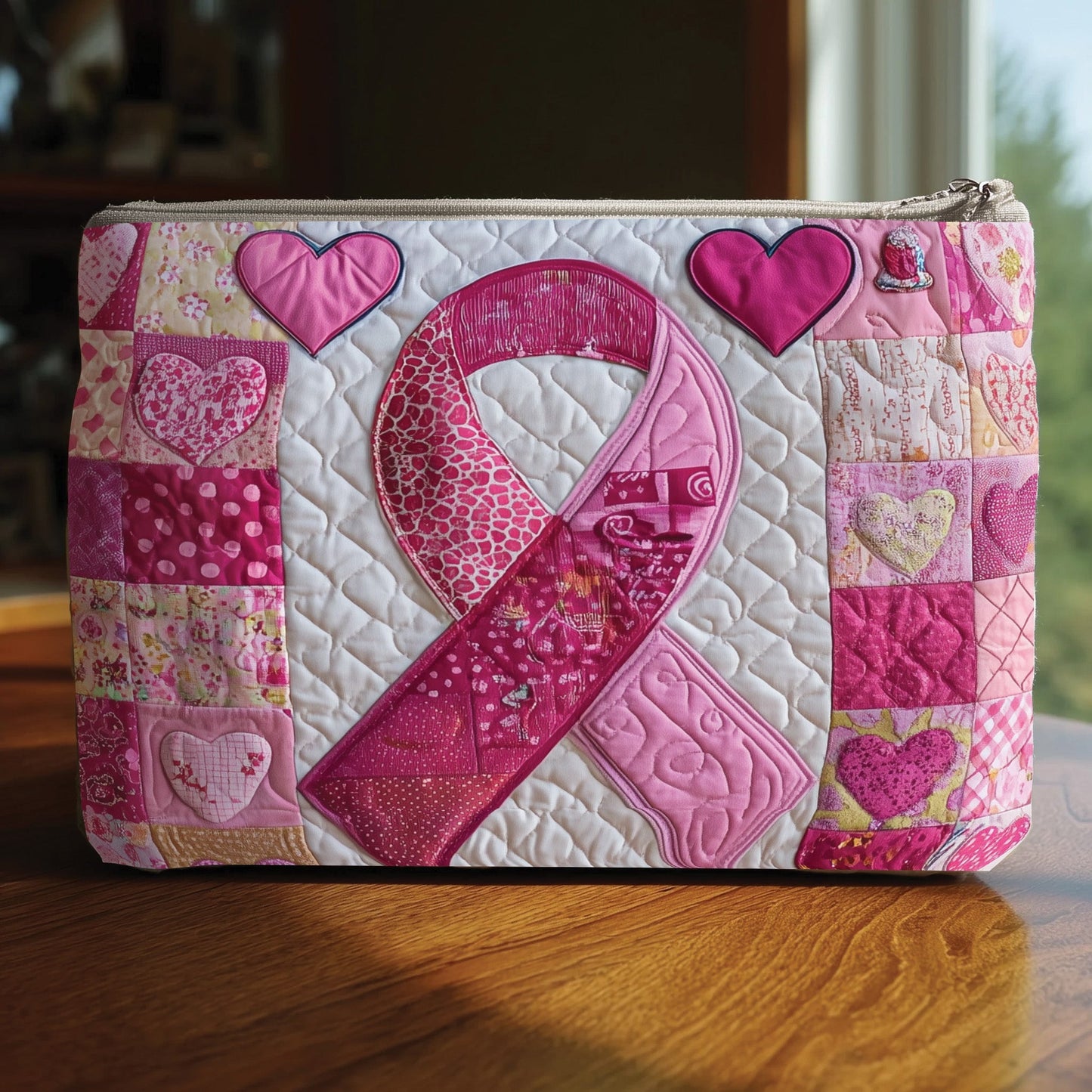 Breast Cancer Ribbon Quilted Purse GFTOTP10431