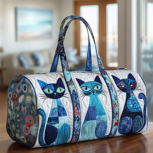 Whimsical Cat Quilted Duffle Bag GFTOTP10441