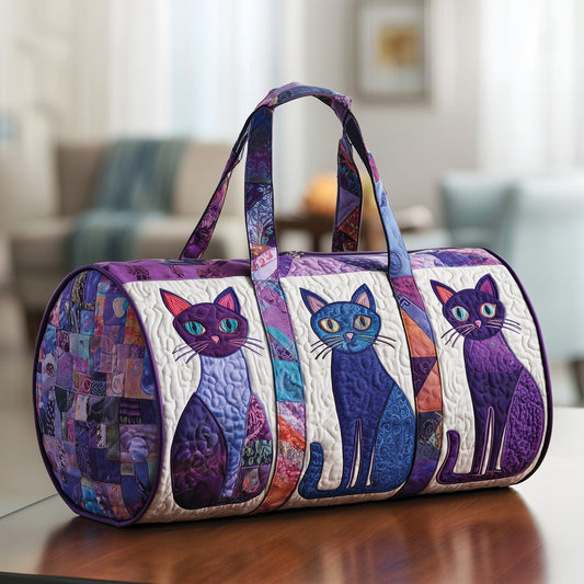Whimsical Cat Quilted Duffle Bag GFTOTP10442