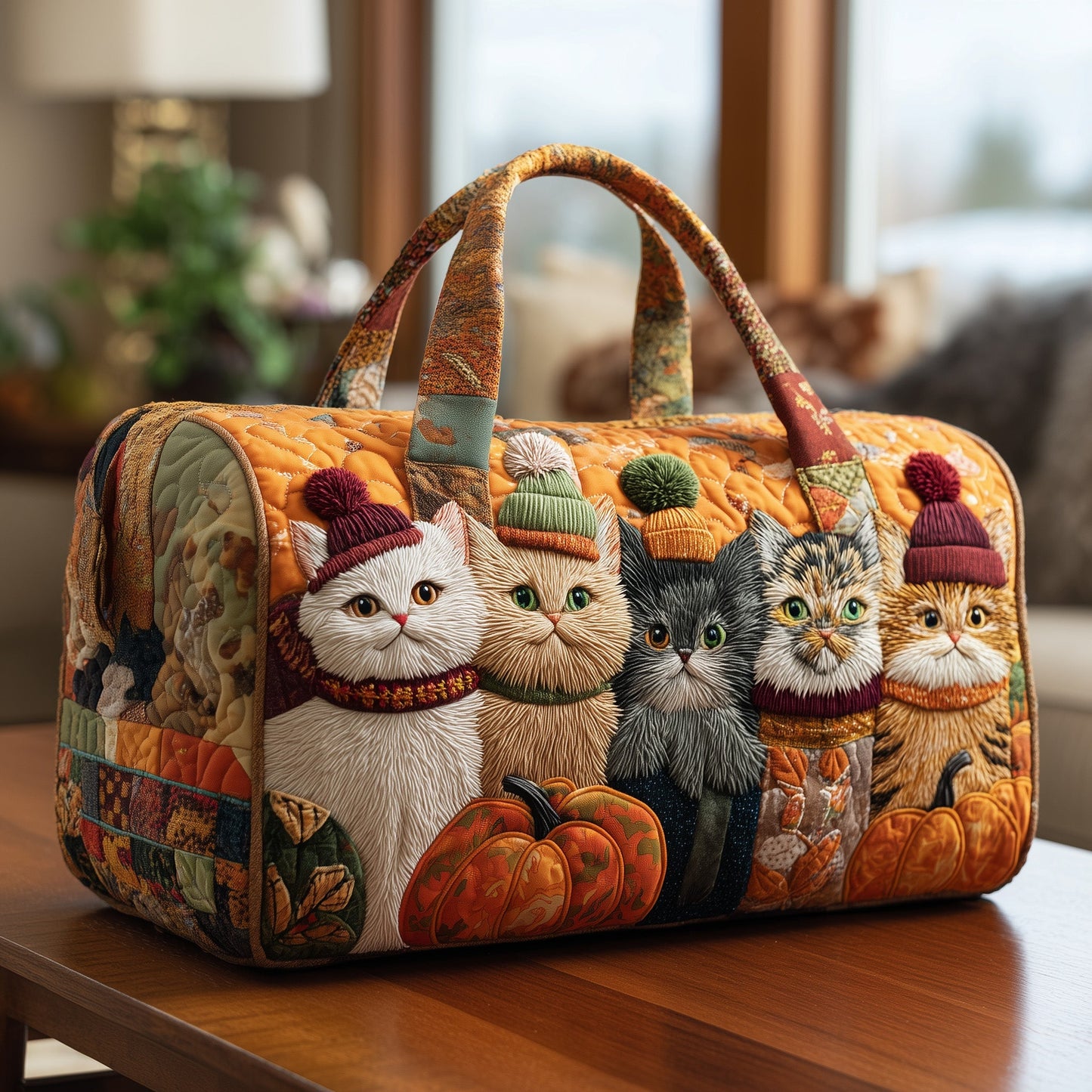 Pumpkin Paws Quilted Duffle Bag GFTOTP10445