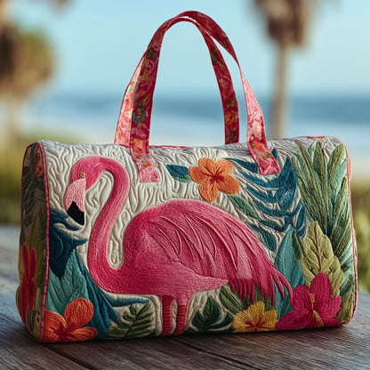 Tropical Flamingo Quilted Duffle Bag GFTOTP10472