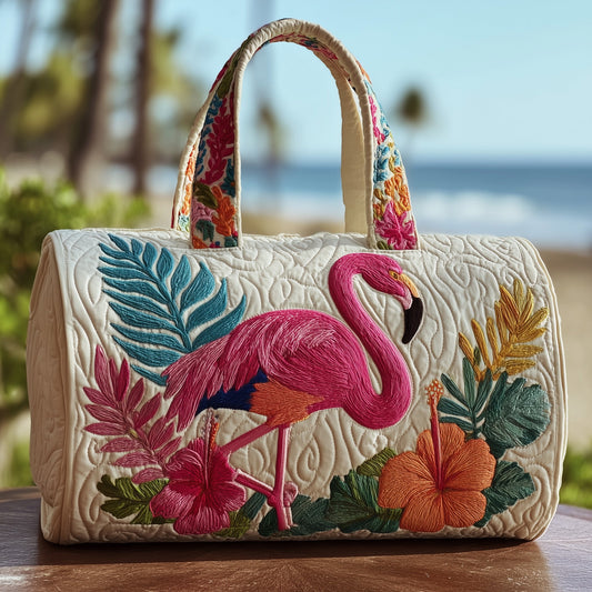 Tropical Flamingo Quilted Duffle Bag GFTOTP10473