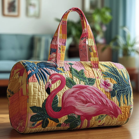 Tropical Flamingo Quilted Duffle Bag GFTOTP10476