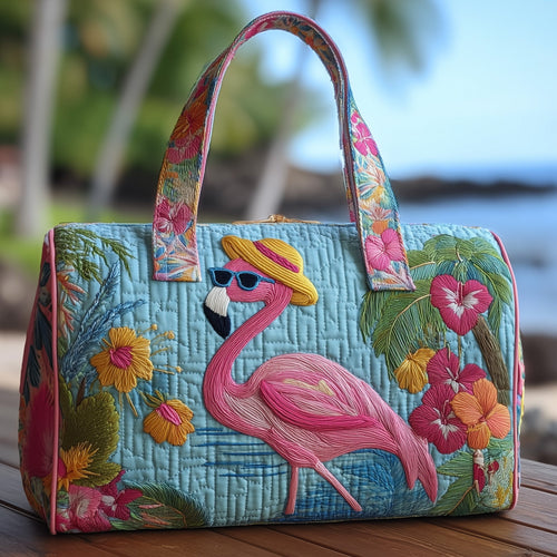 Flamingo Haven Quilted Duffle Bag GFTOTP10479