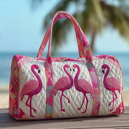 Flamingo Haven Quilted Duffle Bag GFTOTP10481