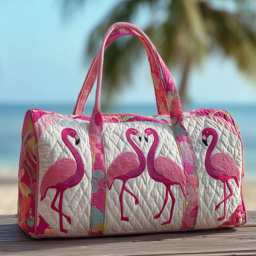 Flamingo Haven Quilted Duffle Bag GFTOTP10481