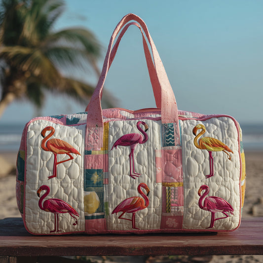 Flamingo Haven Quilted Duffle Bag GFTOTP10482