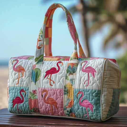 Flamingo Haven Quilted Duffle Bag GFTOTP10483