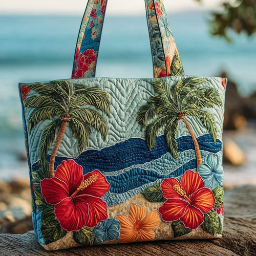 Tropical Beach Quilted Tote Bag GFTOTP10488