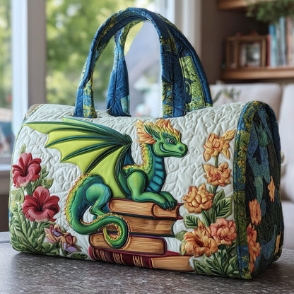 Bookish Dragon Quilted Duffle Bag GFTOTP10498