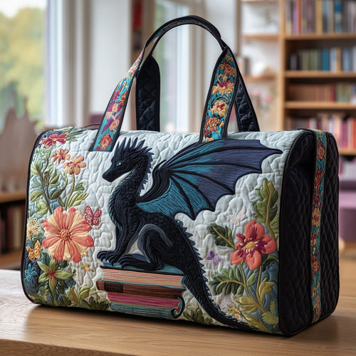 Bookish Dragon Quilted Duffle Bag GFTOTP10501