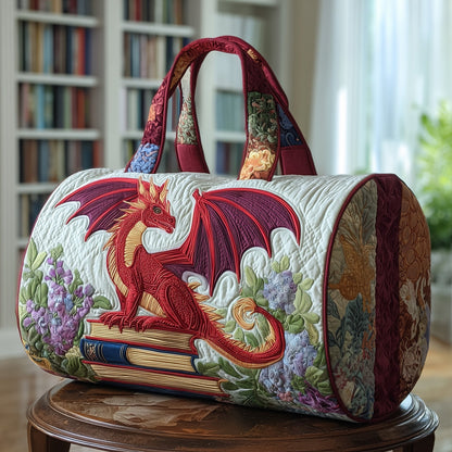 Bookish Dragon Quilted Duffle Bag GFTOTP10504