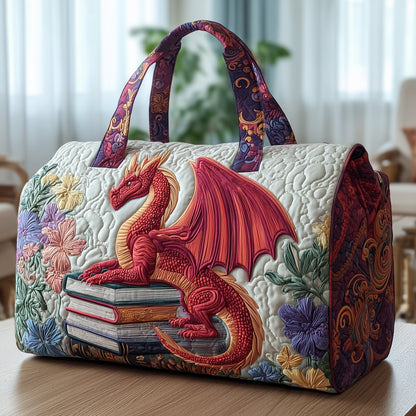 Bookish Dragon Quilted Duffle Bag GFTOTP10505