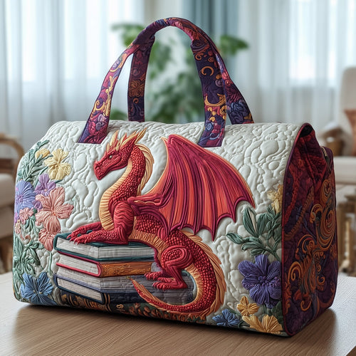 Bookish Dragon Quilted Duffle Bag GFTOTP10505