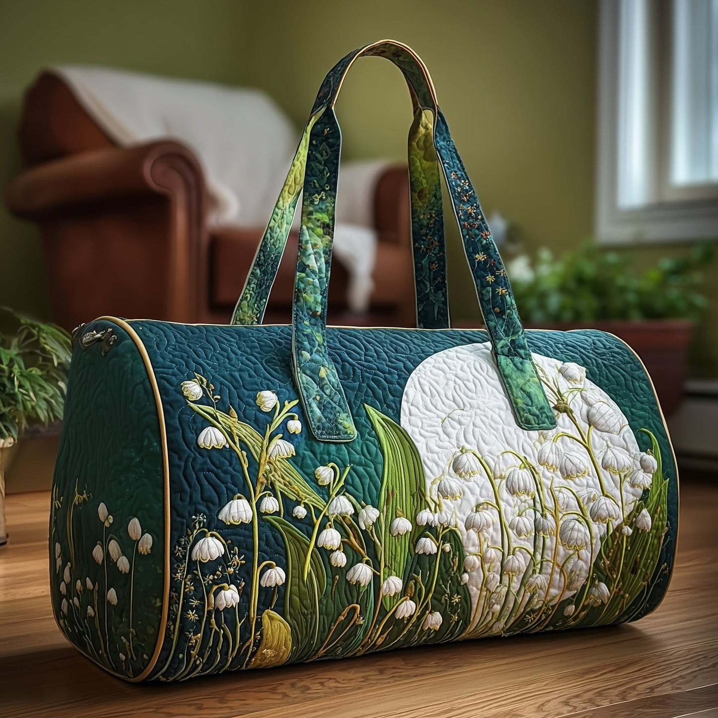 Lily of the Valley Quilted Duffle Bag GFTOTP10509