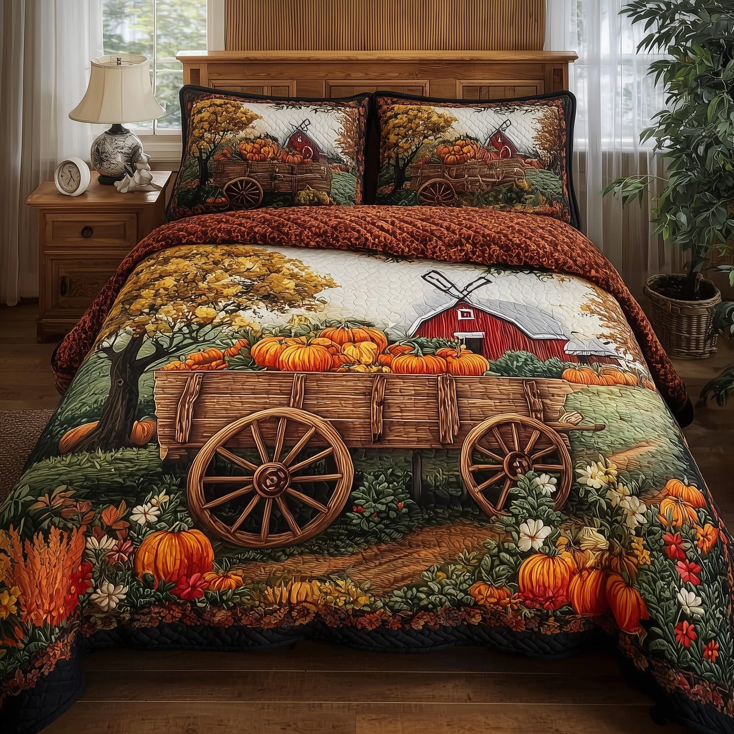 Autumn Haven 3-Piece Quilted Bedding Set GFTOTP10535