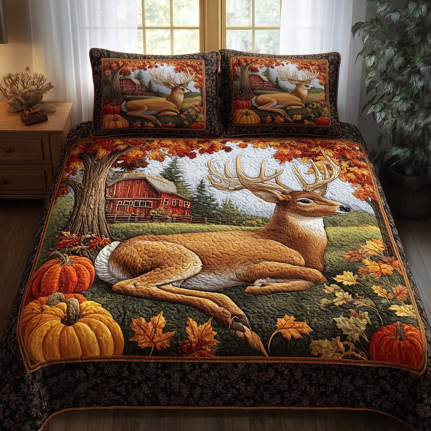 Autumn Haven 3-Piece Quilted Bedding Set GFTOTP10537
