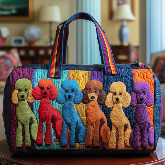 Whimsical Poodle Quilted Duffle Bag GFTOTP10550